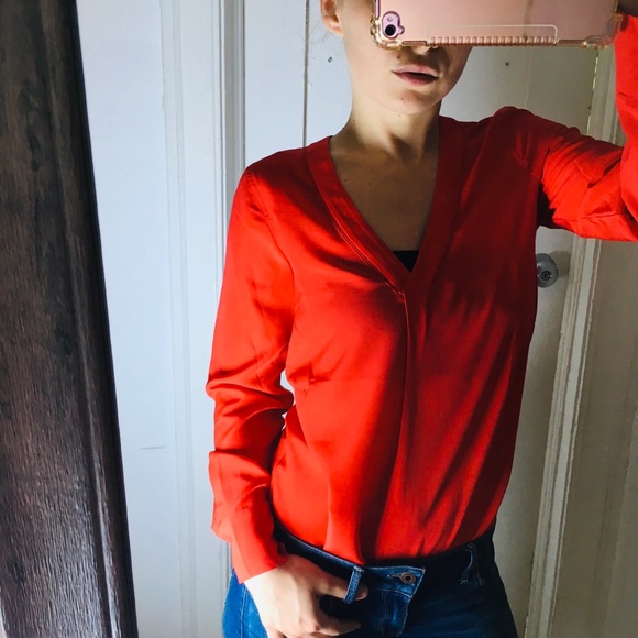 J. Crew Tops - J. Crew Silky V Neck Blouse